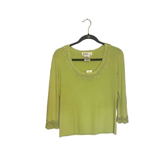 New J.A.C Knit Top with Crochet Detail, size large - Picture 1 of 12